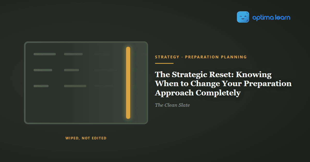 A dark green slate half covered in chalk marks, the right side wiped clean by a gold eraser bar resting at the boundary