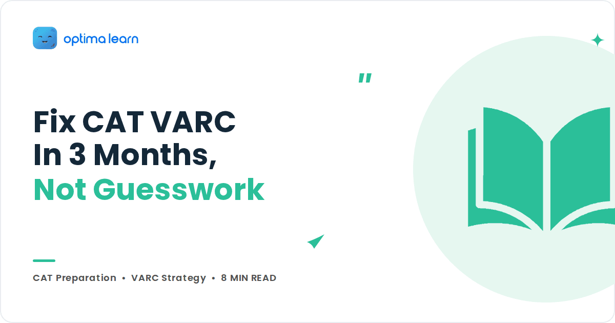 How to improve CAT VARC in 3 months blog cover with a green book icon