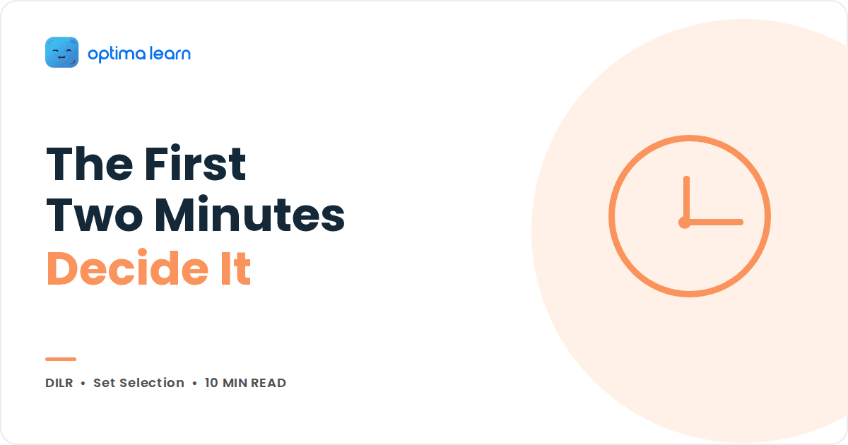 Clock themed cover graphic for a CAT DILR blog on spotting a solvable LRDI set in the first two minutes