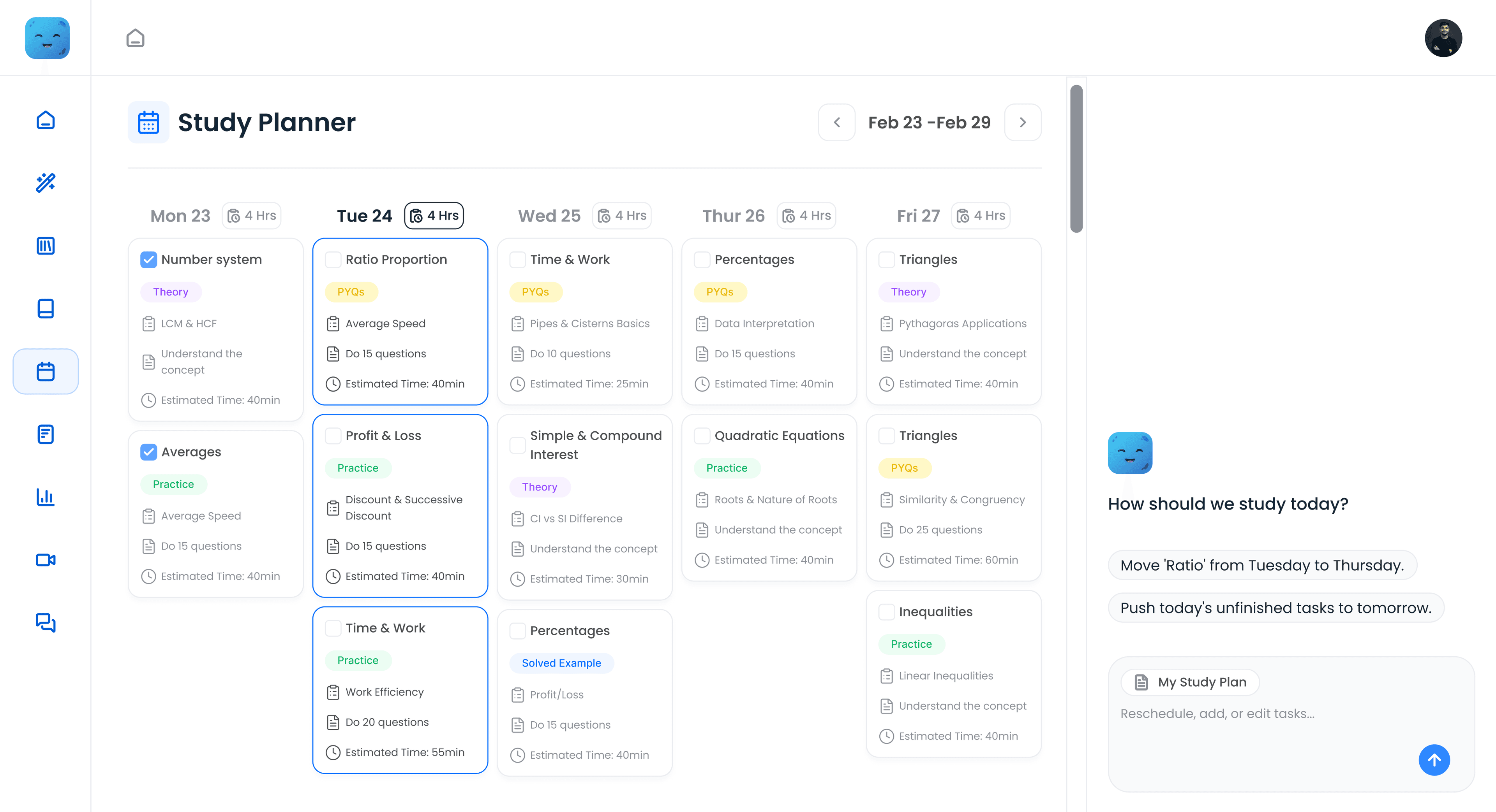 Study Planner desktop preview