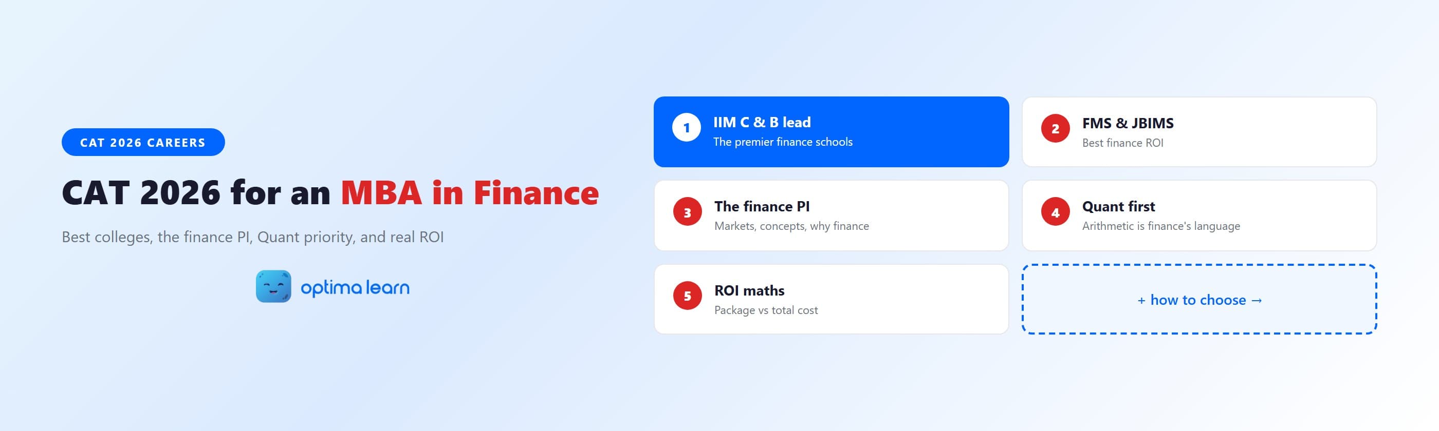 CAT 2026 for an MBA in finance: the best finance colleges led by IIM Calcutta and Bangalore, what the finance PI tests, the Quant prep to prioritise, and the real ROI.