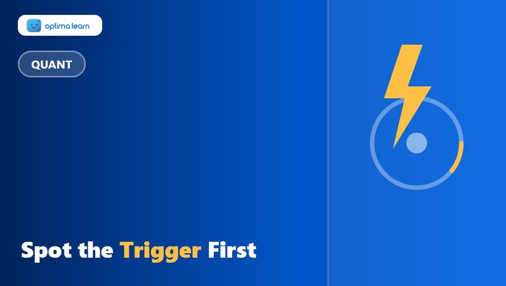 Spot the First Step Before You Even Think About Solving: a compact 340x192 brand-blue banner built as its own visual, using a lightning-bolt spark icon striking a small gear