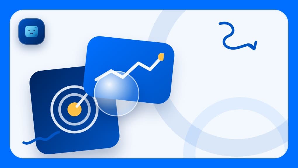 Optima Learn hero image for The RC Trust Test, showing a target widget and a rising insights chart layered together on a brand-blue background, with the Optima Learn logo in the top-left corner.