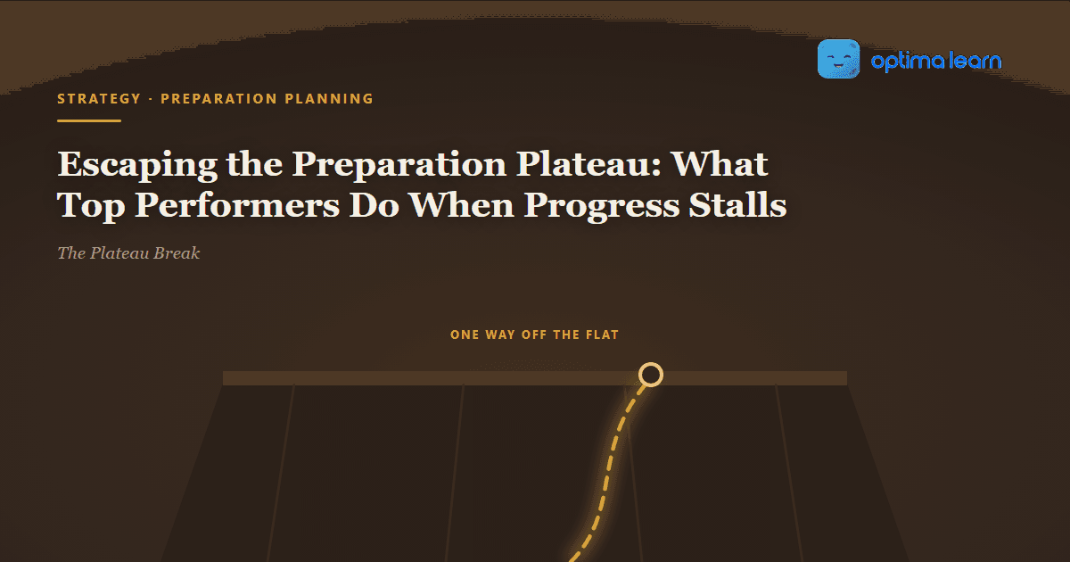 A CAT plateau means the input stopped acting, not that you hit a limit. The Plateau Break gives three changes to try, and how long to give each one.