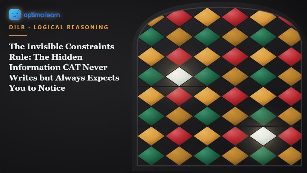 A gothic-arched stained-glass window made of vividly colored jewel-tone leaded panes, standing out where light passes through differently, illustrating The Default Assumption Framework for the constraints CAT never writes down but expects you to notice.