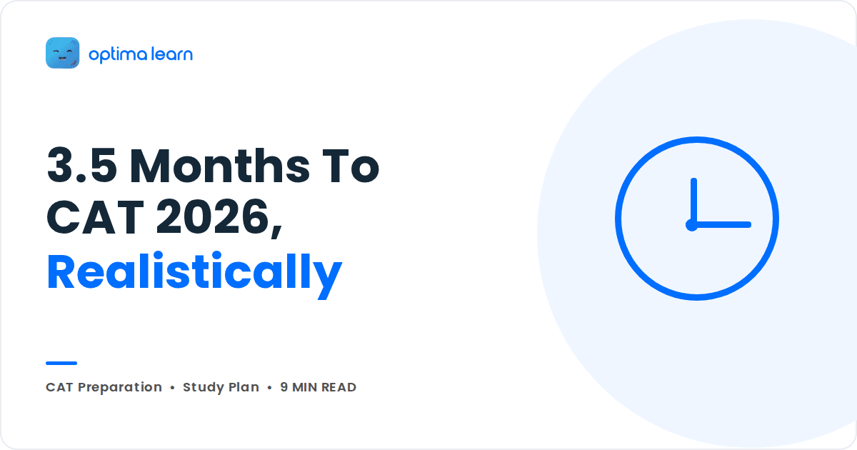 CAT Preparation Strategy: A Realistic 3.5 Month Plan, cover image with a clock icon