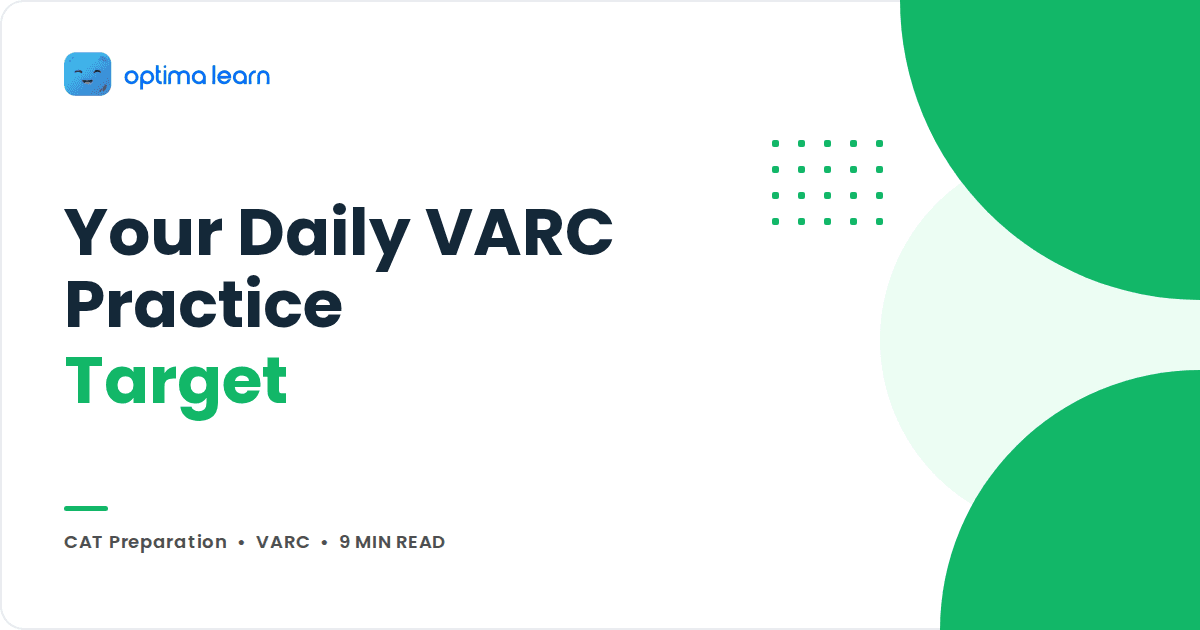 CAT VARC daily target blog cover, RC and VA questions that count