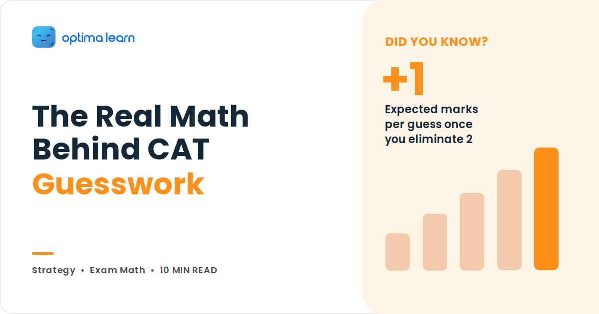 The Real Math Behind CAT Guesswork, Optima Learn cover graphic
