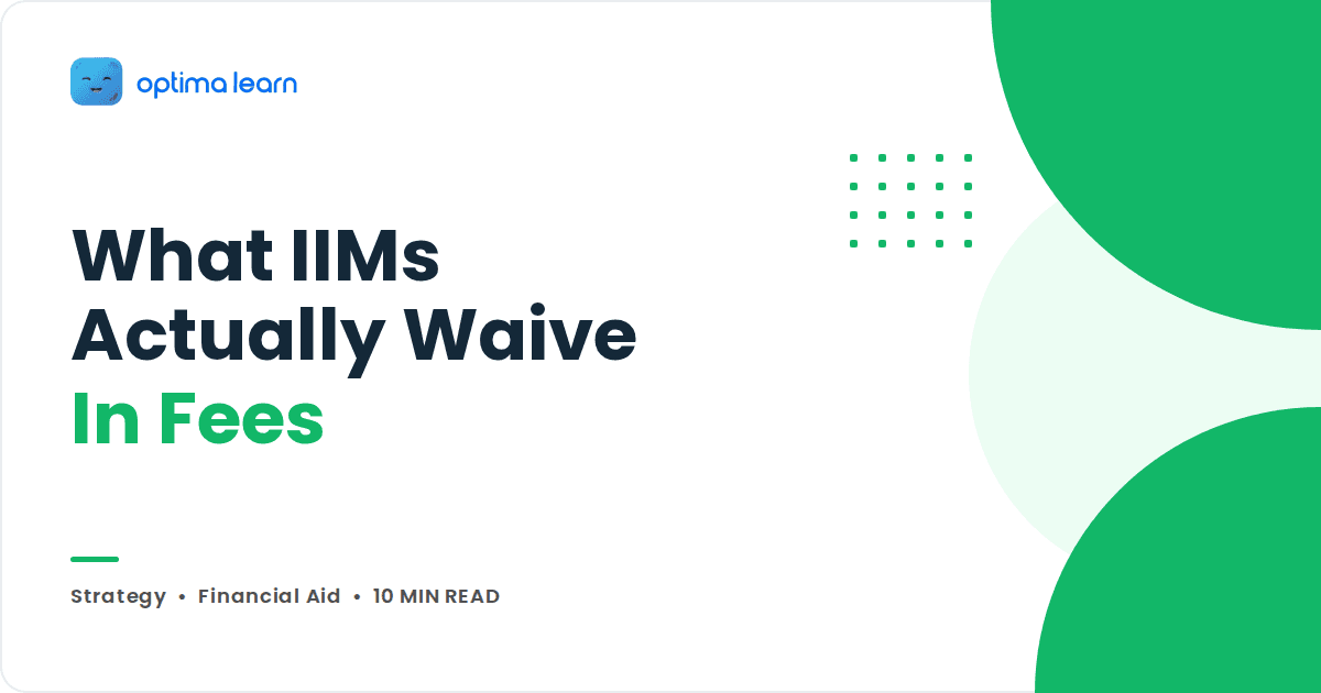 CAT Scholarship and Fee Waiver Criteria: 3 IIM Aid Lanes
