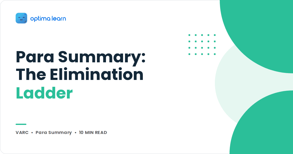 Para Summary the Elimination Ladder, CAT prep cover graphic