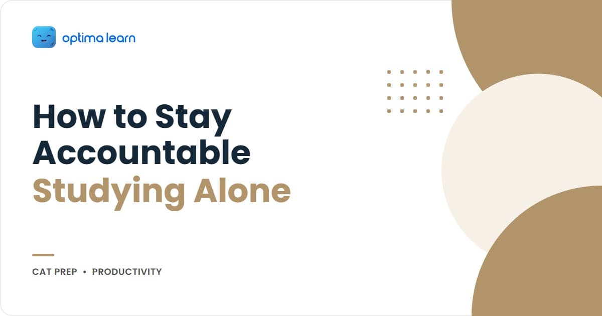 CAT 2026 accountability showing five accountability systems for solo aspirants and a weekly accountability ritual.