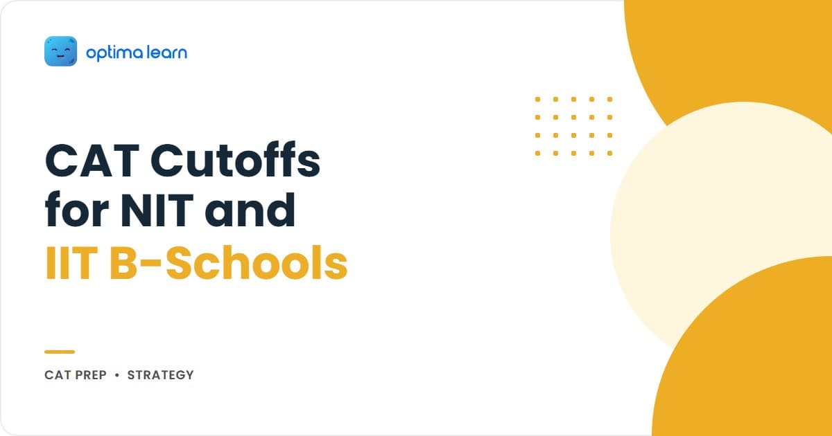 NIT and IIT MBA CAT 2026 cutoff infographic with five numbered cards: NITIE is now IIM Mumbai, IIT B-schools, NIT Trichy and Calicut, cutoffs and fees, and who should apply.