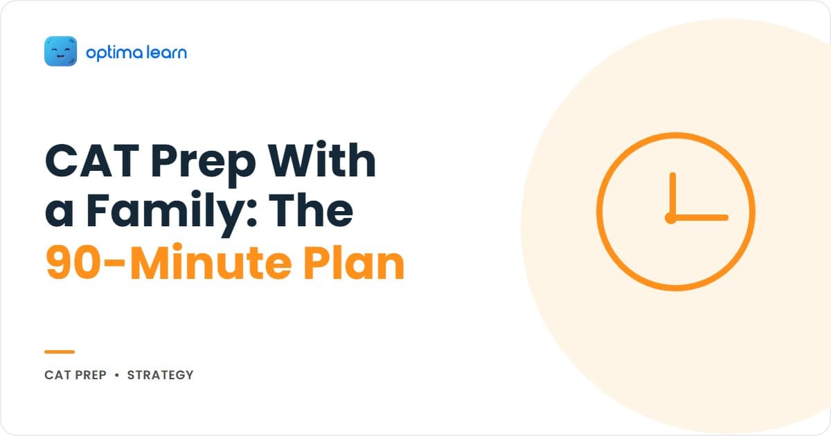 CAT preparation with family responsibilities: a family-first 90-minute-a-day plan for married aspirants and parents, the spouse conversation, and guilt-free boundaries.