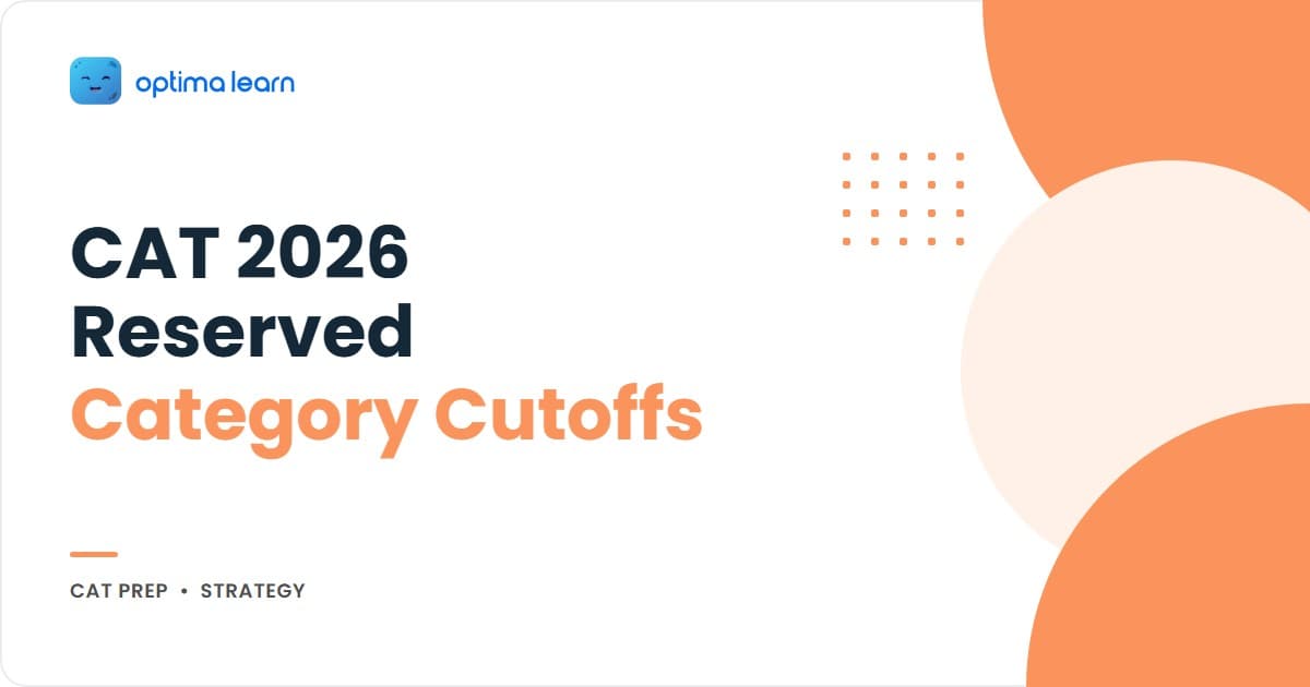 CAT 2026 reserved category cutoffs hero with a 4-tier IIM by 4-category percentile matrix for OBC, SC, ST, and EWS aspirants.