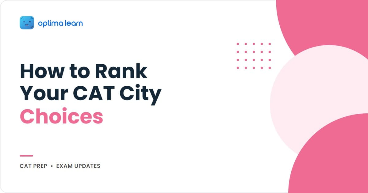 CAT 2026 test cities infographic showing the six city preferences, metro centres filling first, and how allotment appears on the admit card.