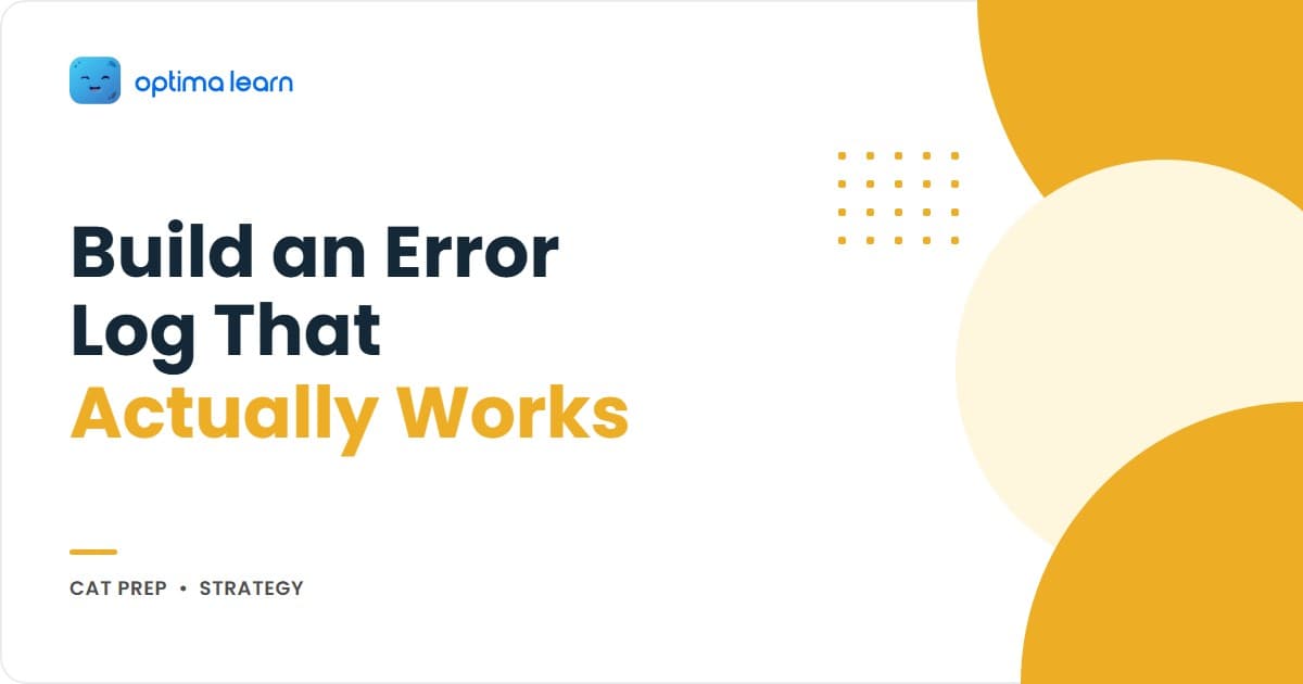 CAT error log hero showing the TRACE method — tag the mistake, record the root cause, allocate revision time, confirm the fix, erase after three clean attempts — with a graduation-walkthrough teaser.