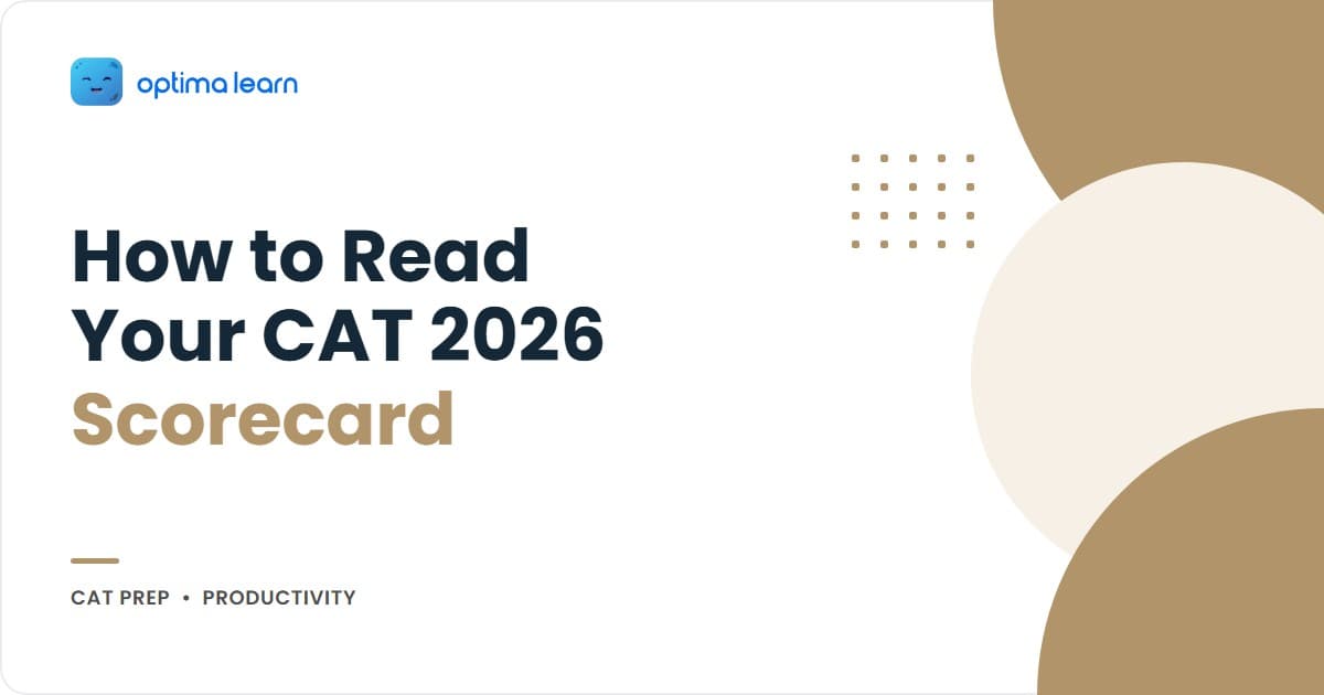 How to read your CAT scorecard: raw score, scaled score, sectional and overall percentile, and why overall can beat all sections.