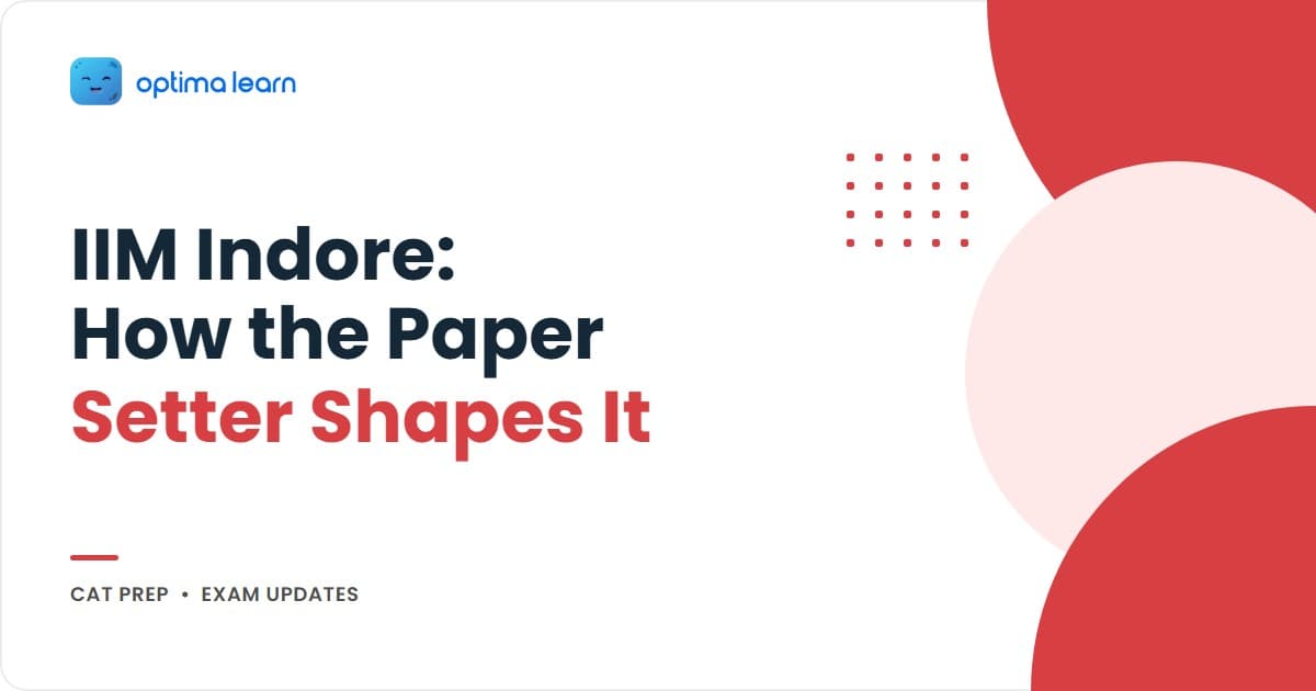 IIM Indore CAT 2026 paper setter infographic comparing conducting-IIM signatures and prep shifts for aspirants.