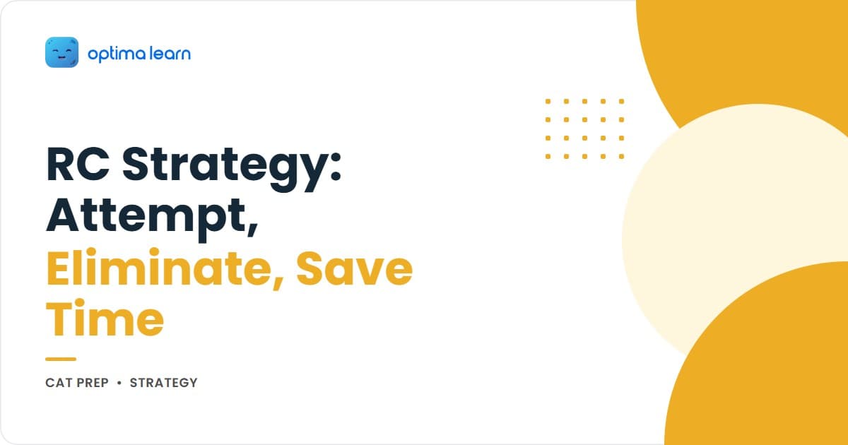 Reading comprehension strategy cheatsheet for CAT 2026 with the 3-phase Map-Read-Answer approach, F-I-M-V question framework, and 4-trap option elimination for 48 raw VARC marks.