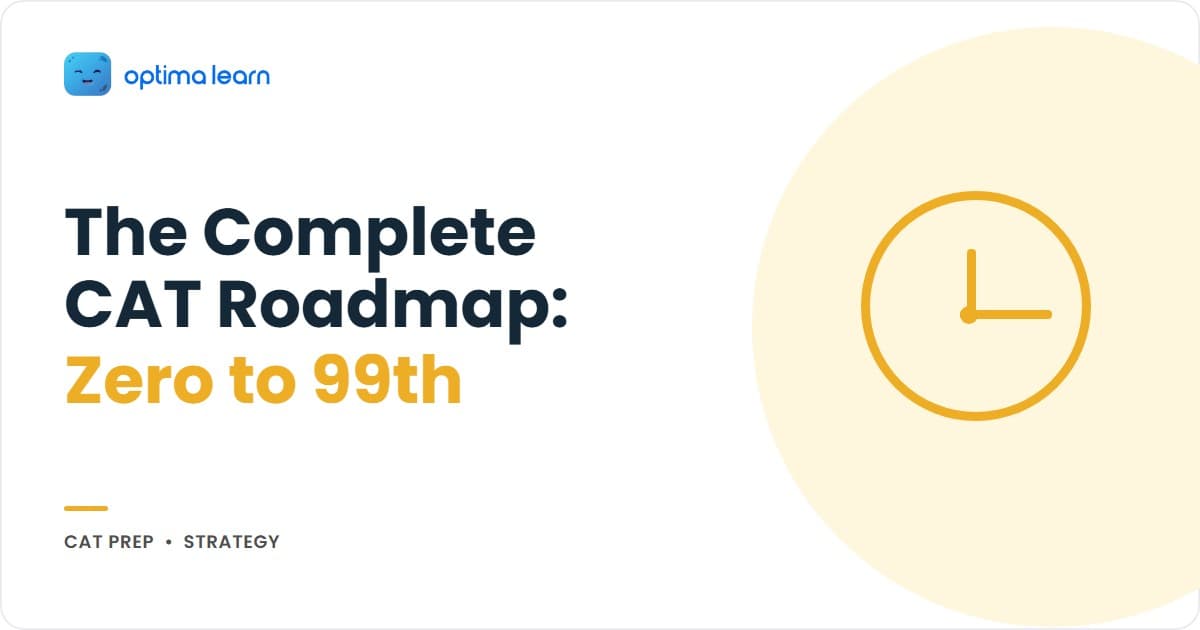 The Complete CAT Preparation Roadmap - 4 phases from beginner to 99 percentile with topic sequence, mock strategy, and weekly schedules