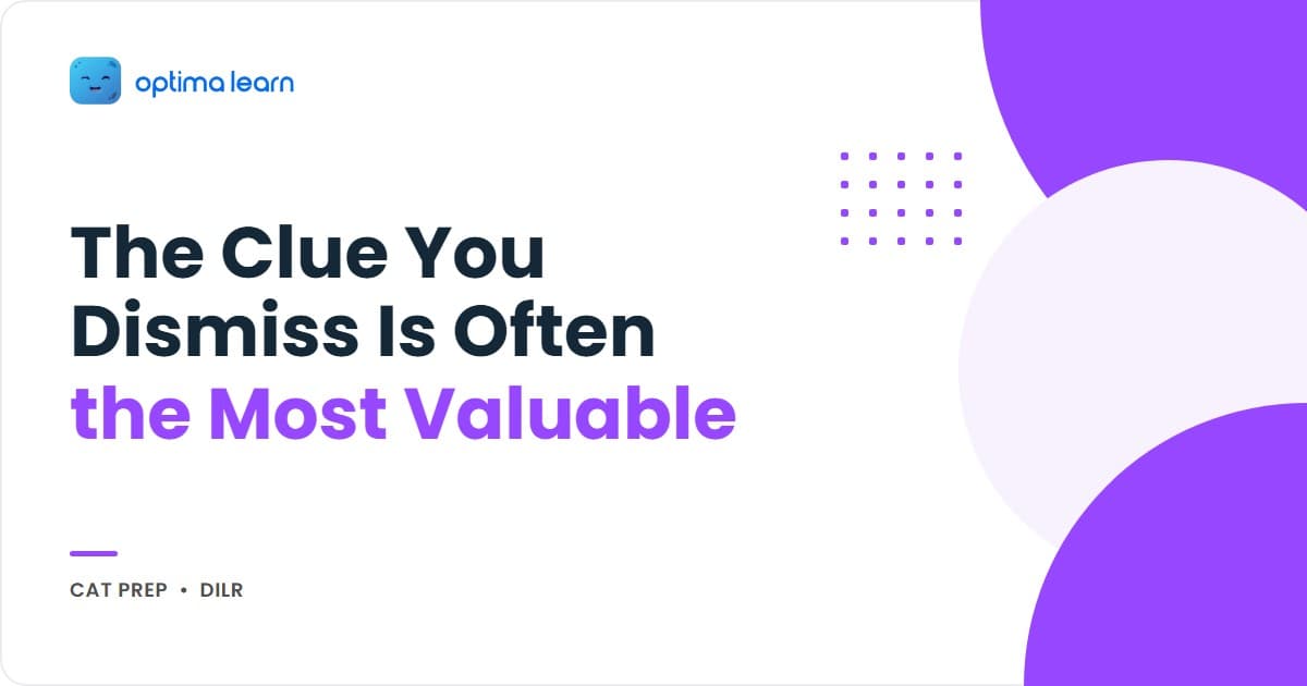 The Most Valuable Information in a DILR Set Is Often the One You Ignore: a compact 340x192 brand-blue banner built as its own visual, using a faint dashed-outline eye icon overlaid on a cluster of small solid icons, one icon barely visible/dashed itself