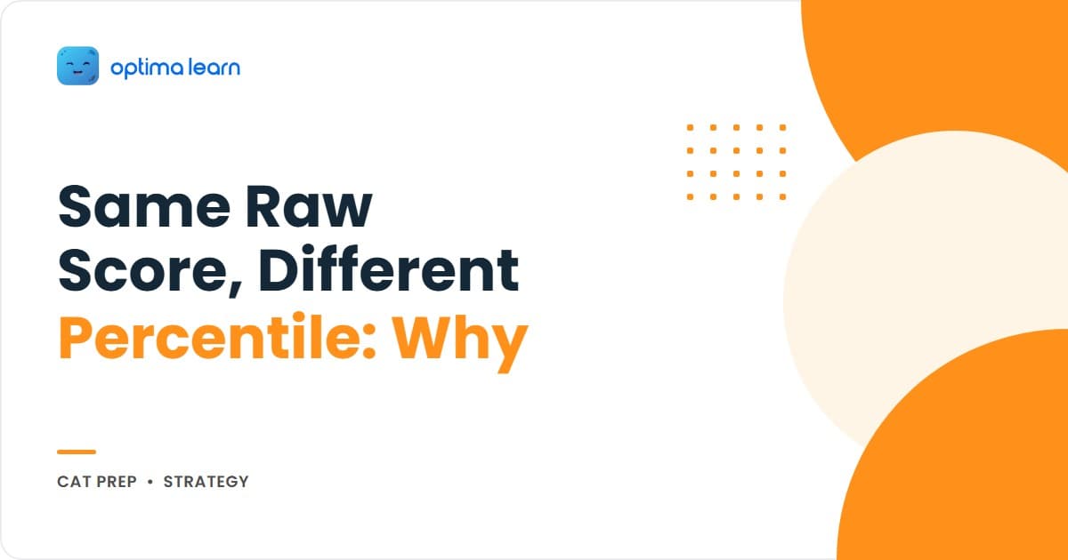 CAT percentile explained simply: why the same raw score gives a different percentile each year, percentile as a rank, mock vs real, and smart targets.