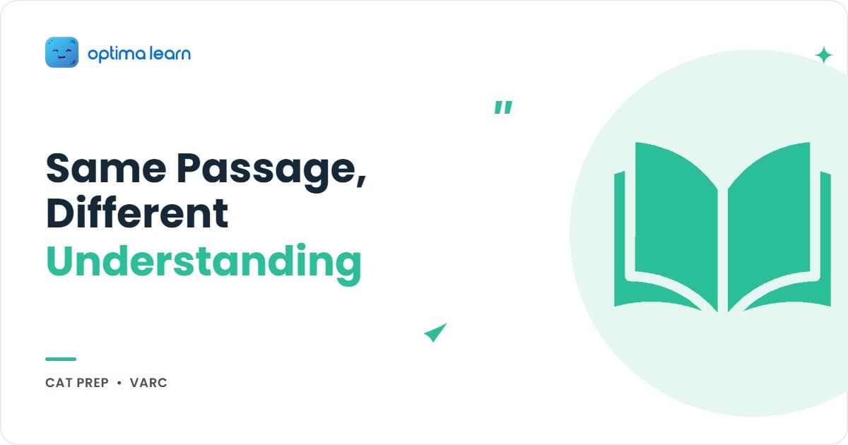 Optima Learn hero banner: "Why Smart Readers Understand RC Differently," introducing the 5-step CLOSE Method for CAT VARC reading comprehension.