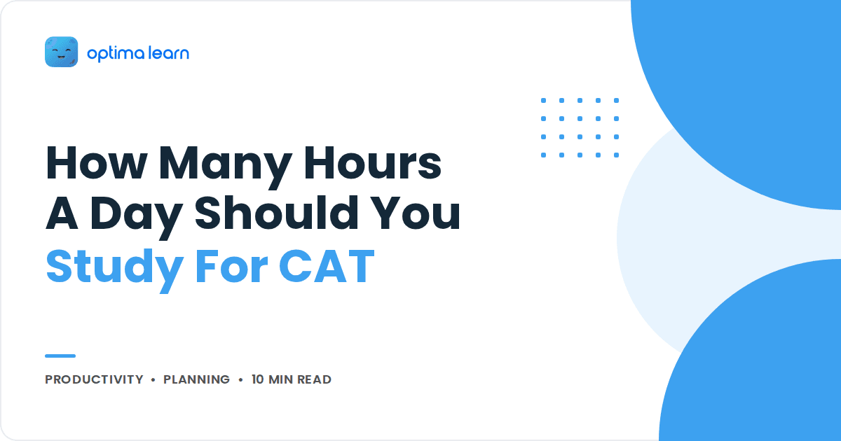 Blog cover reading How Many Hours Should You Study, with a purple stat panel showing 3 measures and a bar chart.