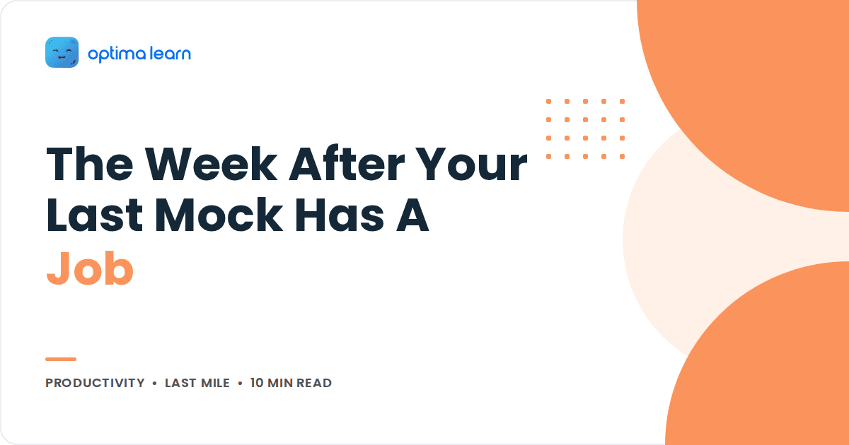 How to Handle the Week Between Your Last Mock and CAT