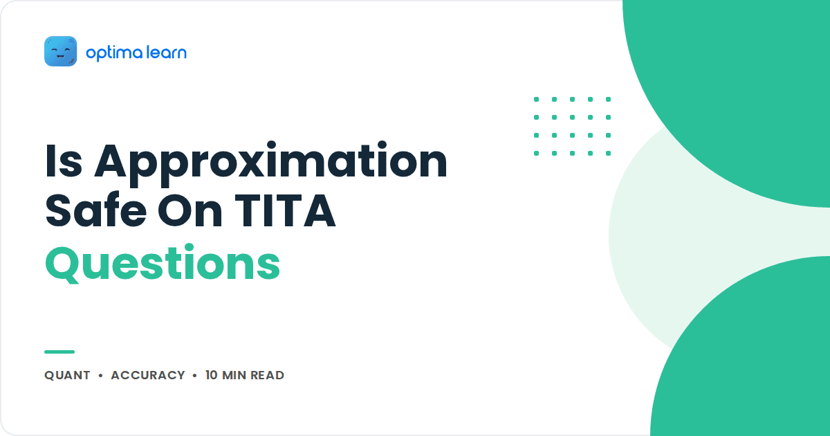 Blog cover reading Is Approximation Safe On TITA Questions, with overlapping mint green circles and a small dot grid.