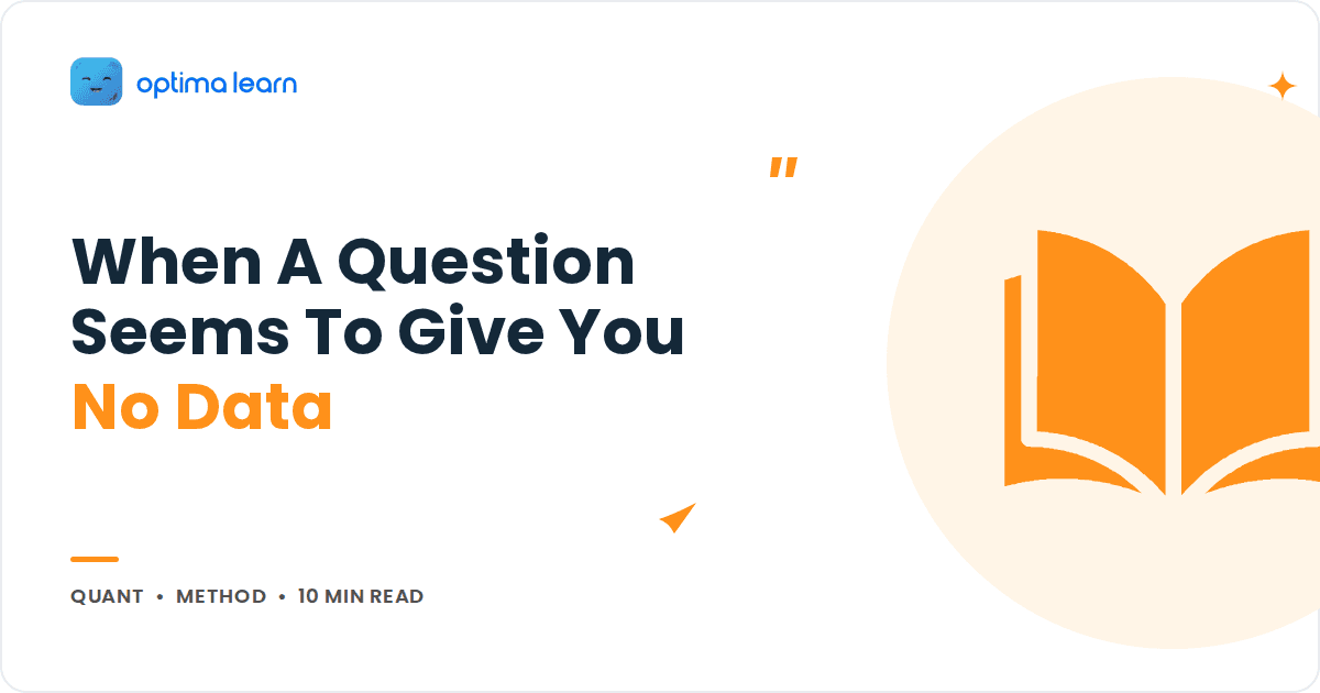 Blog cover reading When A Question Seems To Give You No Data, with an orange open book icon inside a soft tinted circle.