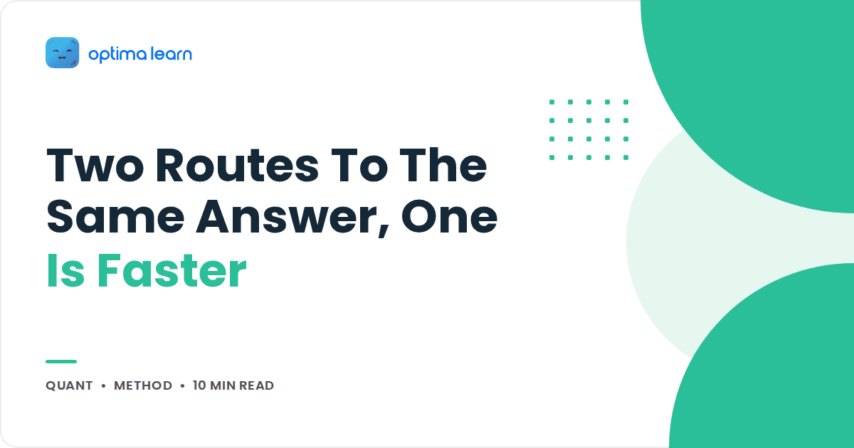 Blog cover reading Two Routes To The Same Answer, One Is Faster