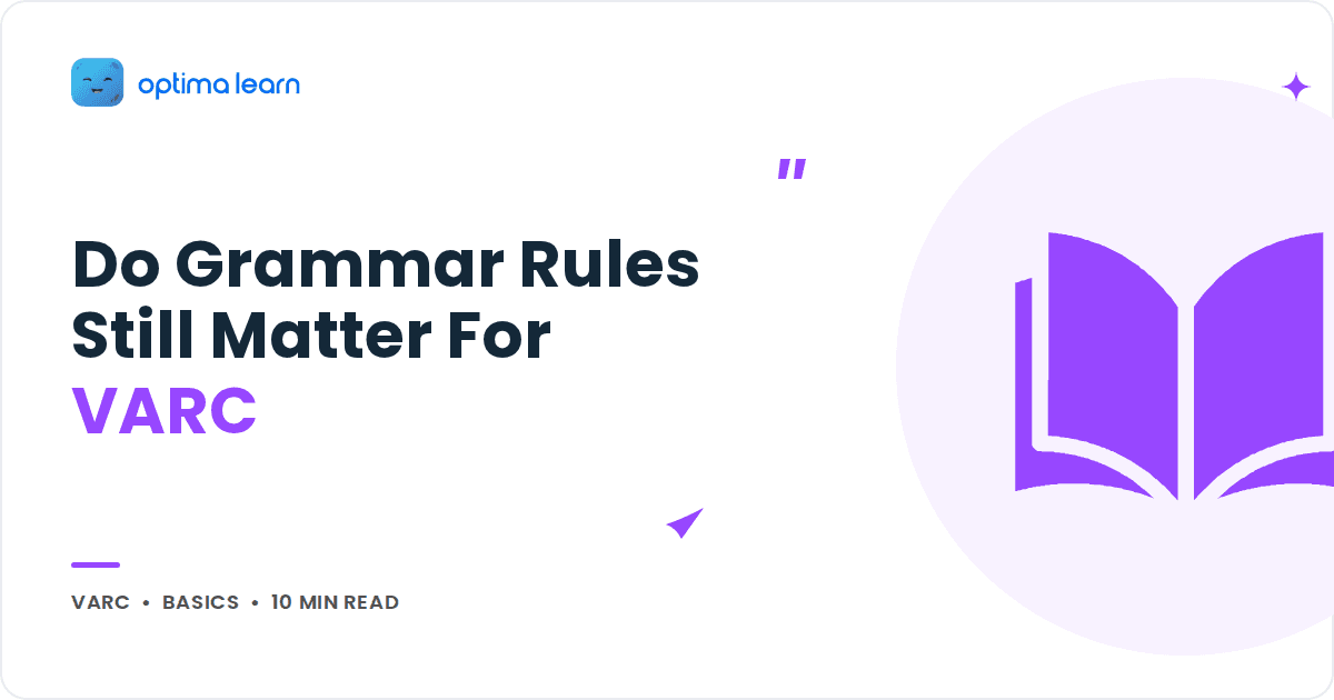 Blog cover reading Do Grammar Rules Still Matter For VARC