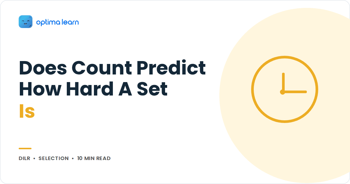 Blog cover reading Does Count Predict How Hard A Set Is
