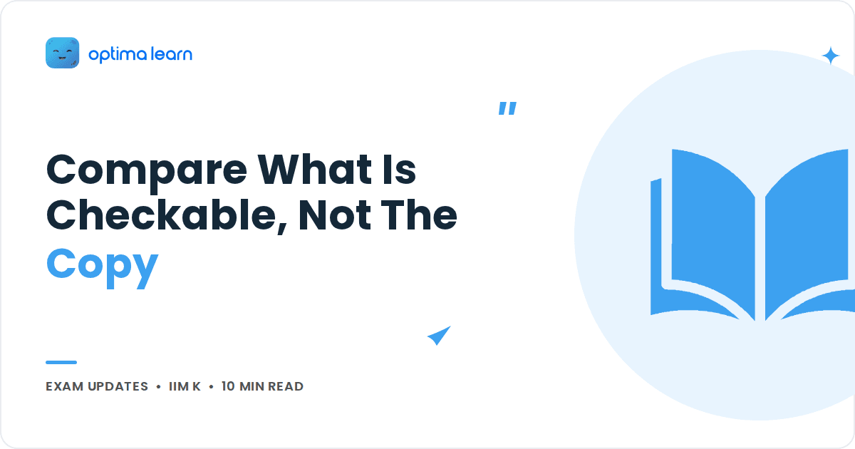 Blog cover reading Compare What Is Checkable, Not The Copy