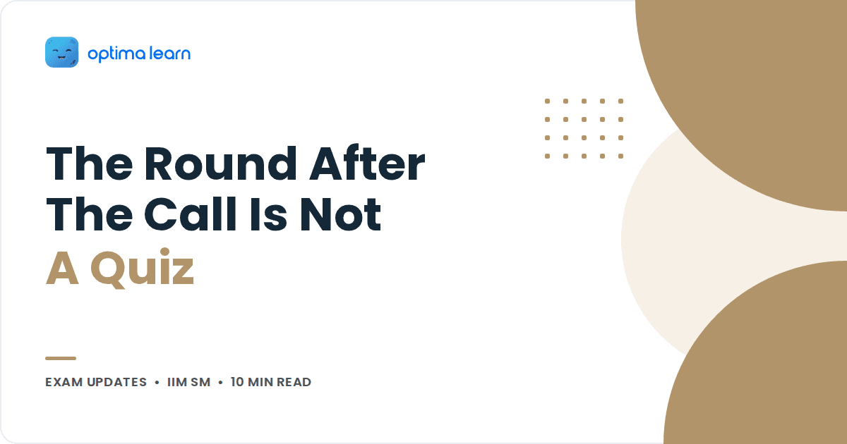 Blog cover reading The Round After The Call Is Not A Quiz