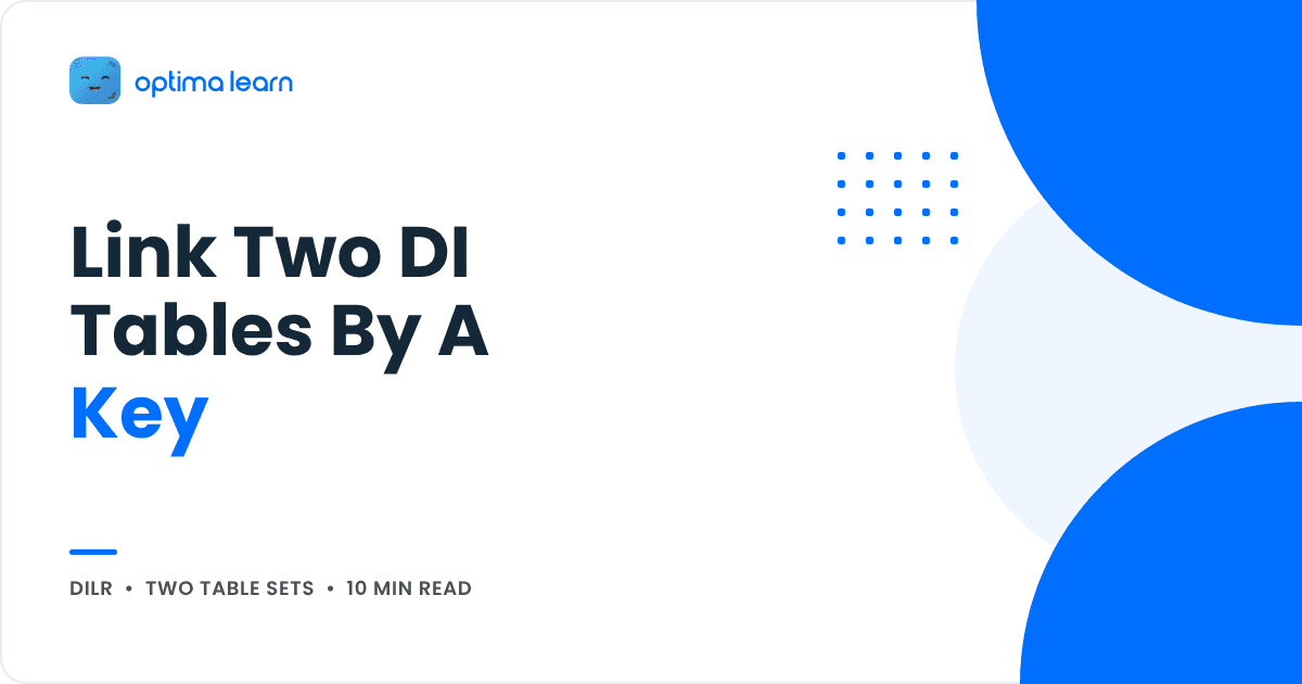 Two table DI sets in CAT: linking tables through a common key, cover for the Optima Learn DILR guide