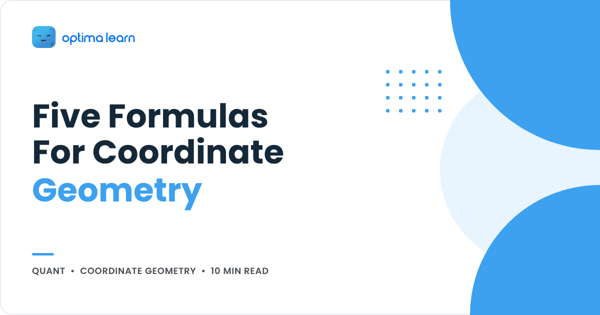 Coordinate geometry for CAT: five formulas and when to park a question, cover for the Optima Learn Quant guide