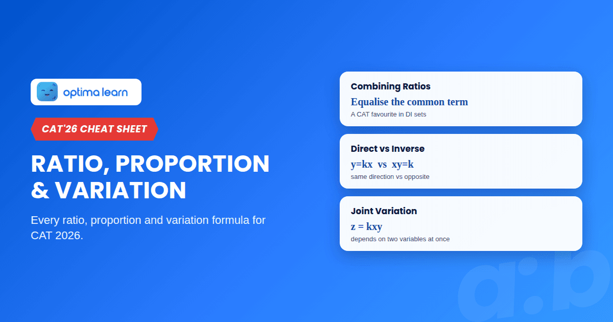 Ratio, Proportion & Variation